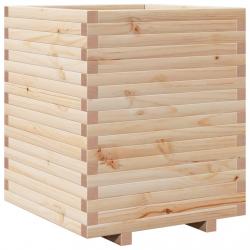 Jardinière bac lit surélevé plantes fleurs terrasse jardin 60 x 60 x 72 cm bois de pin massif marro