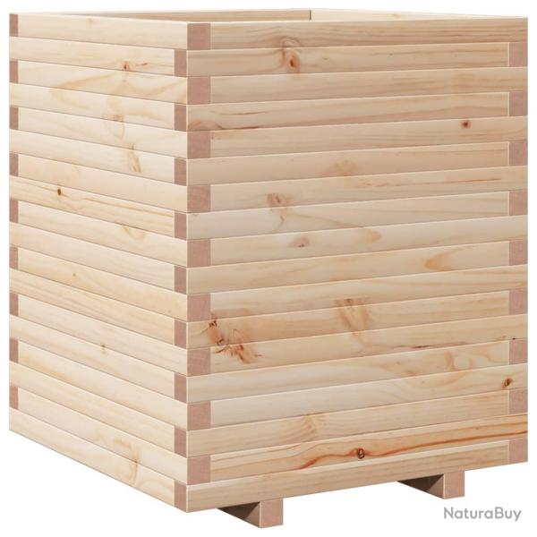 Jardinire bac lit surlev plantes fleurs terrasse jardin 60 x 60 x 72 cm bois de pin massif marro
