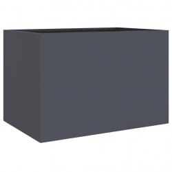 Jardinière bac lit surélevé plantes fleurs terrasse jardin 62 x 47 x 46 cm acier anthracite 02_0037