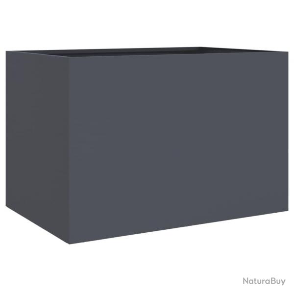 Jardinire bac lit surlev plantes fleurs terrasse jardin 62 x 47 x 46 cm acier anthracite 02_0037