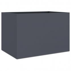 Jardinière bac lit surélevé plantes fleurs terrasse jardin 62 x 40 x 39 cm acier anthracite 02_0037