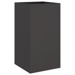 Jardinière bac lit surélevé plantes fleurs terrasse jardin 42 x 38 x 75 cm acier noir 02_0037598