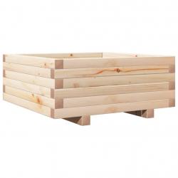Jardinière bac lit surélevé plantes fleurs terrasse jardin 60 x 60 x 26,5 cm bois de pin massif mar