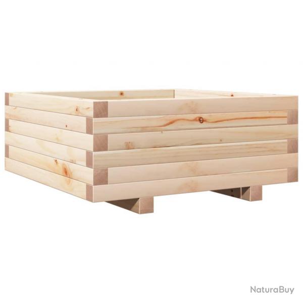 Jardinire bac lit surlev plantes fleurs terrasse jardin 60 x 60 x 26,5 cm bois de pin massif mar