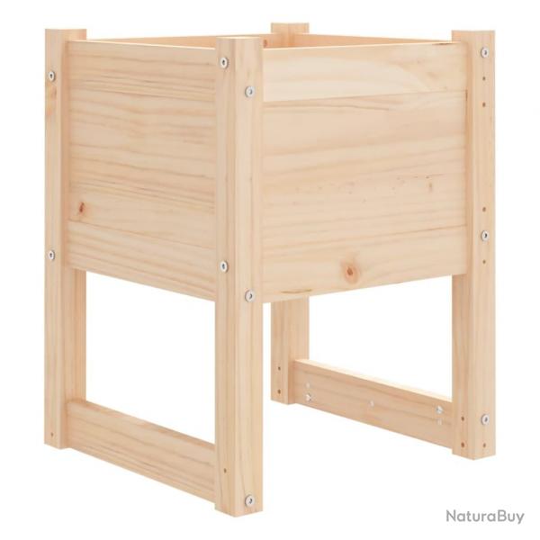 Jardinire bac lit surlev plantes fleurs terrasse jardin 40 x 40 x 52,5 cm bois massif de pin mar