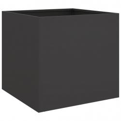 Jardinière bac lit surélevé plantes fleurs terrasse jardin 42 x 40 x 39 cm acier noir 02_0037602