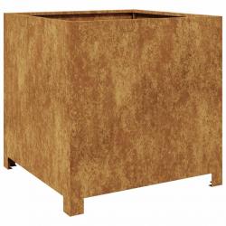 Jardinière bac lit surélevé plantes fleurs terrasse jardin 50 x 50 x 50 cm acier corten marron 02_0
