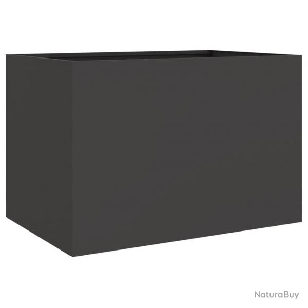 Jardinire bac lit surlev plantes fleurs terrasse jardin 62 x 40 x 39 cm acier noir 02_0037754