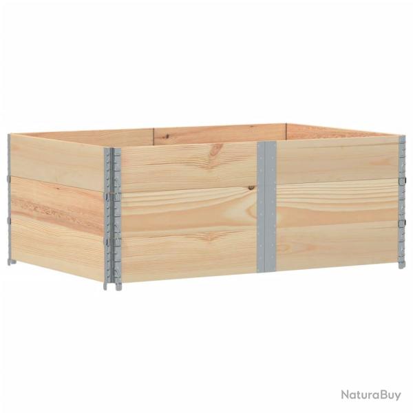 Jardinire bac lit surlev plantes fleurs terrasse jardin 150 x 100 cm bois de pin massif marron 0