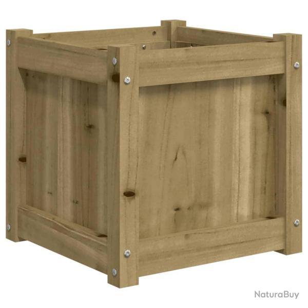 Jardinire bac lit surlev plantes fleurs terrasse jardin 40 x 40 x 40 cm bois de pin imprgn mar
