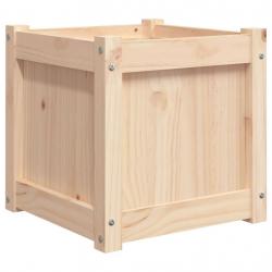 Jardinière bac lit surélevé plantes fleurs terrasse jardin 40 x 40 x 40 cm bois de pin massif marro