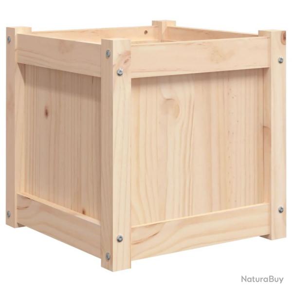 Jardinire bac lit surlev plantes fleurs terrasse jardin 40 x 40 x 40 cm bois de pin massif marro