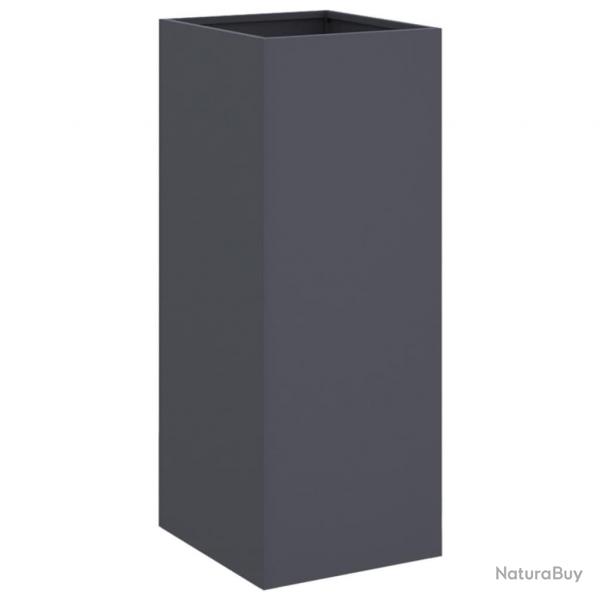 Jardinire bac lit surlev plantes fleurs terrasse jardin 32 x 29 x 75 cm acier anthracite 02_0037