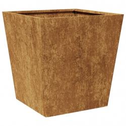 Jardinière bac lit surélevé plantes fleurs terrasse jardin 40 x 40 x 40 cm acier corten Marron 02_0