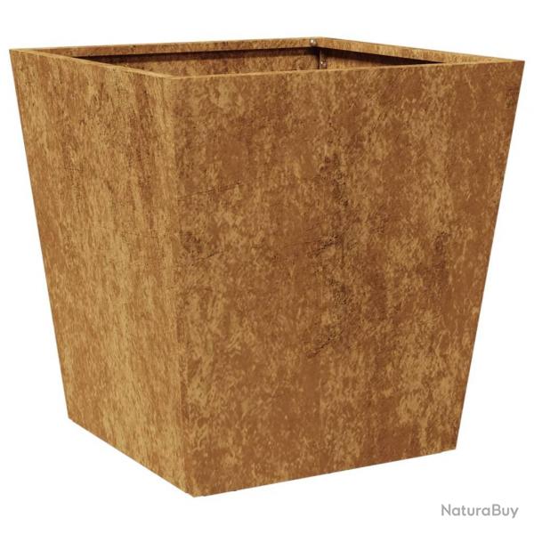 Jardinire bac lit surlev plantes fleurs terrasse jardin 40 x 40 x 40 cm acier corten Marron 02_0