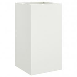 Jardinière bac lit surélevé plantes fleurs terrasse jardin 42 x 38 x 75 cm acier blanc 02_0037597
