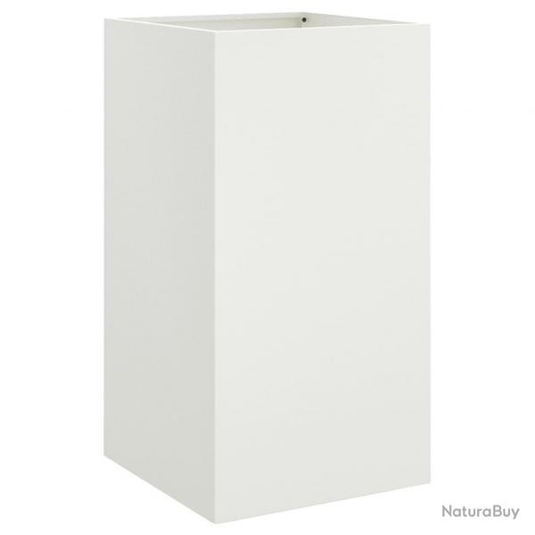 Jardinire bac lit surlev plantes fleurs terrasse jardin 42 x 38 x 75 cm acier blanc 02_0037597