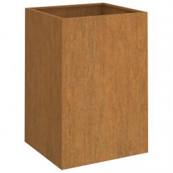 Jardinière bac lit surélevé plantes fleurs terrasse jardin 42 x 38 x 75 cm acier corten marron 02_0
