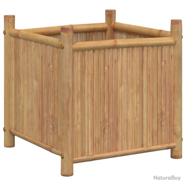 Jardinire bac lit surlev plantes fleurs terrasse jardin 50 x 50 x 50 cm bambou marron 02_0037663