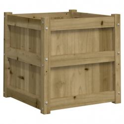 Jardinière bac lit surélevé plantes fleurs terrasse jardin 50 x 50 x 50 cm bois de pin imprégné mar
