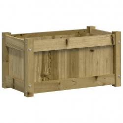Jardinière bac lit surélevé plantes fleurs terrasse jardin 60 x 31 x 31 cm bois de pin imprégné mar