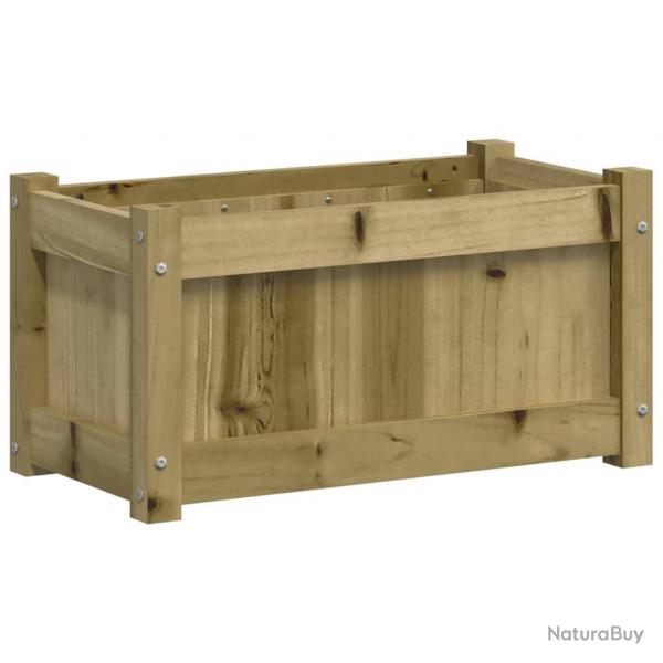 Jardinire bac lit surlev plantes fleurs terrasse jardin 60 x 31 x 31 cm bois de pin imprgn mar