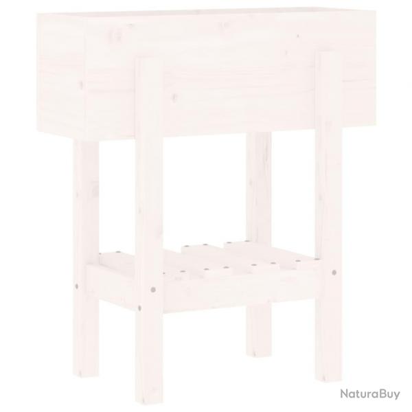 Jardinire bac lit surlev plantes fleurs terrasse jardin 62 x 30 x 69 cm bois massif de pin blanc