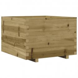 Jardinière bac lit surélevé plantes fleurs terrasse jardin 70 x 70 x 49,5 cm bois de pin imprégné m