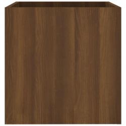 Jardinière bac lit surélevé plantes fleurs terrasse jardin 40 x 40 x 40 cm bois d'ingénierie marron