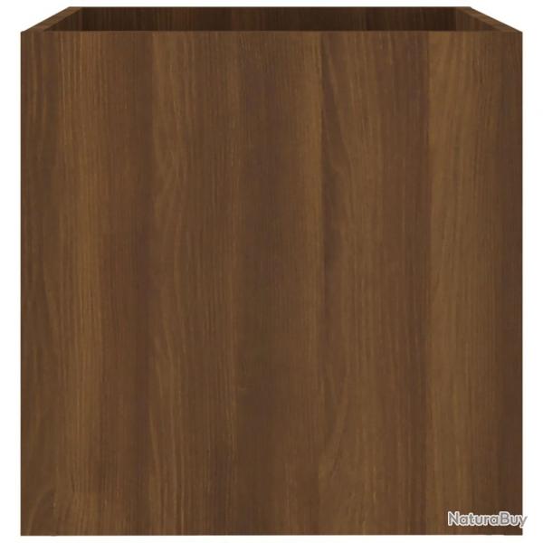 Jardinire bac lit surlev plantes fleurs terrasse jardin 40 x 40 x 40 cm bois d'ingnierie marron