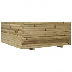 Jardinière bac lit surélevé plantes fleurs terrasse jardin 110 x 110 x 49,5 cm bois de pin imprégné