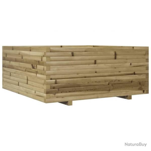 Jardinire bac lit surlev plantes fleurs terrasse jardin 110 x 110 x 49,5 cm bois de pin imprgn
