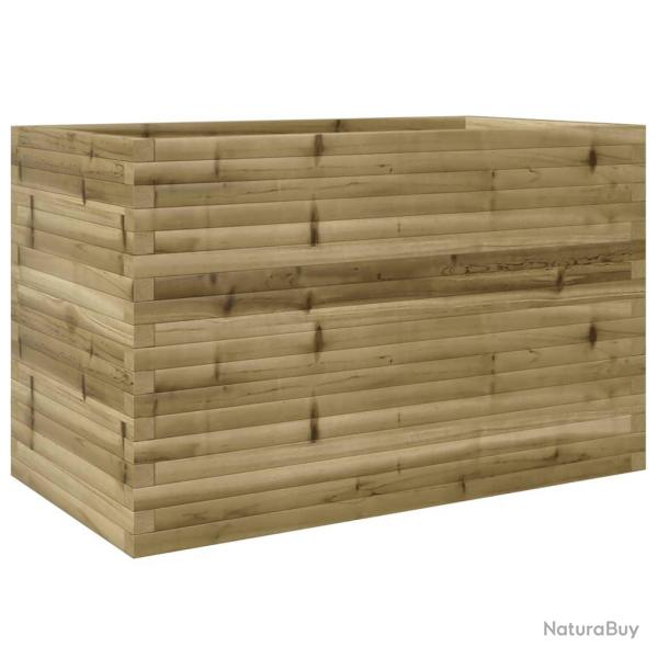 Jardinire bac lit surlev plantes fleurs terrasse jardin 110 x 60 x 68,5 cm bois de pin imprgn