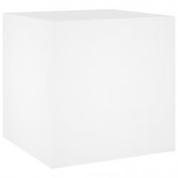 Jardinière bac lit surélevé plantes fleurs terrasse jardin 40 x 40 x 40 cm bois d'Ingénierie blanc