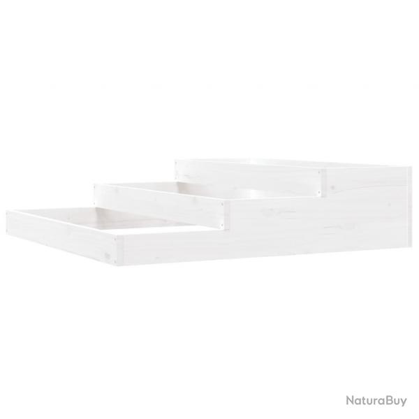 Jardinire bac lit surlev plantes fleurs terrasse jardin 107 x 107 x 27 cm bois massif de pin bla