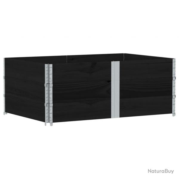 Jardinire bac lit surlev plantes fleurs terrasse jardin 150 x 100 cm bois massif de pin noir 02_