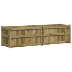 Jardinière bac lit surélevé plantes fleurs terrasse jardin 180 x 50 x 50 cm bois de pin imprégné ma