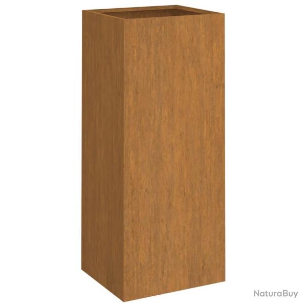 Jardinire bac lit surlev plantes fleurs terrasse jardin 32 x 29 x 75 cm acier corten marron 02_0