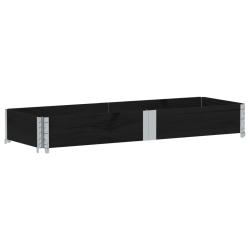Jardini&egrave;re bac lit sur&eacute;lev&eacute; plantes fleurs terrasse jardin 150 x 50 cm bois massif de pin noir 02_0