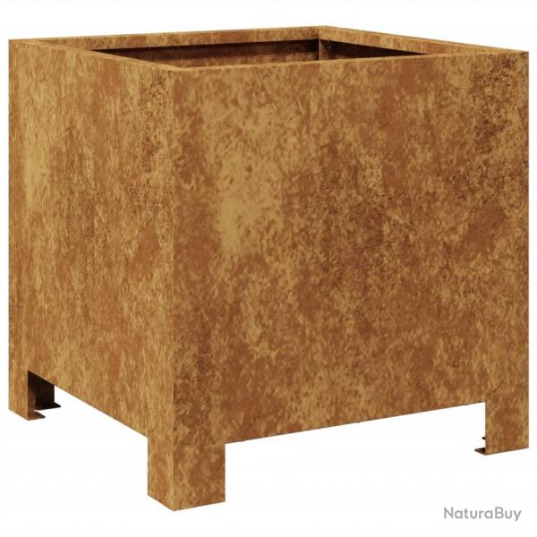 Jardinire bac lit surlev plantes fleurs terrasse jardin 30 x 30 x 30 cm acier corten marron 02_0