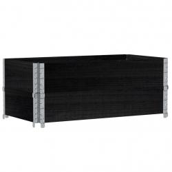 Jardinière bac lit surélevé plantes fleurs terrasse jardin 100 x 50 cm bois massif de pin noir 02_0