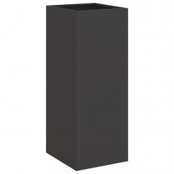Jardinière bac lit surélevé plantes fleurs terrasse jardin 32 x 29 x 75 cm acier noir 02_0037503