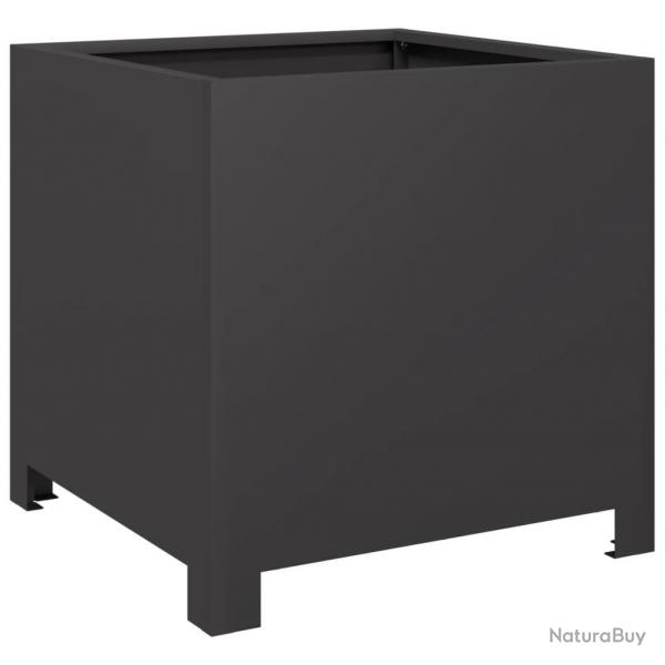 Jardinire bac lit surlev plantes fleurs terrasse jardin 40 x 40 x 40 cm acier noir 02_0037542