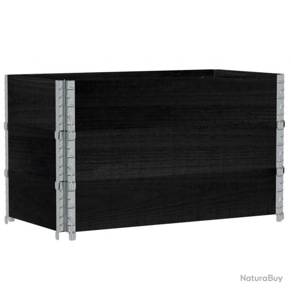 Jardinire bac lit surlev plantes fleurs terrasse jardin 100 x 50 cm bois massif de pin noir 02_0