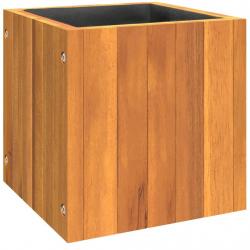 Jardinière bac lit surélevé plantes fleurs terrasse jardin 25 x 25 x 25 cm bois massif d'acacia mar