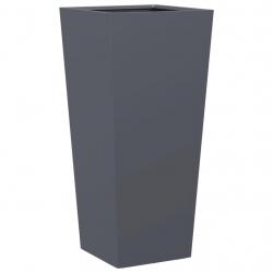 Jardinière bac lit surélevé plantes fleurs terrasse jardin 35 x 35 x 75 cm acier anthracite 02_0037