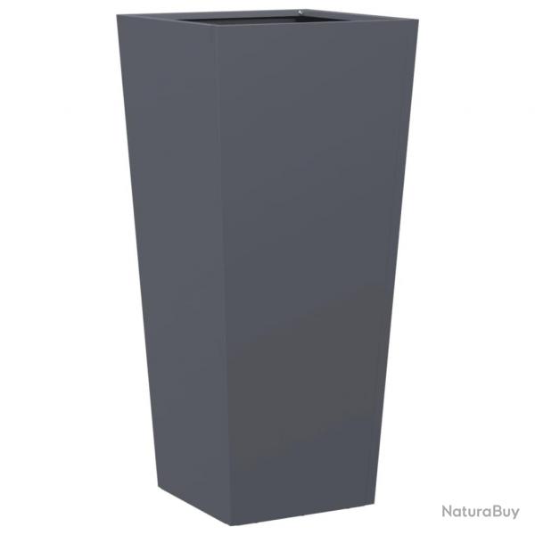 Jardinire bac lit surlev plantes fleurs terrasse jardin 35 x 35 x 75 cm acier anthracite 02_0037