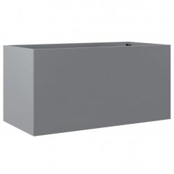 Jardinière bac lit surélevé plantes fleurs terrasse jardin argenté 62 x 30 x 29 cm acier galvanisé