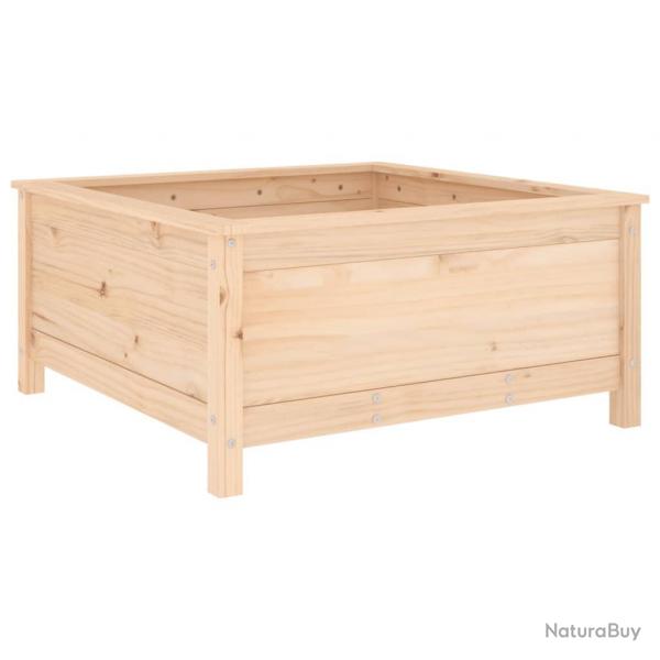 Jardinire bac lit surlev plantes fleurs terrasse jardin 82,5 x 82,5 x 39 cm bois de pin massif m