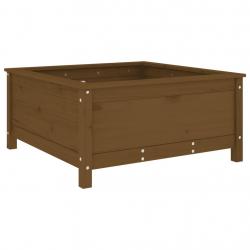 Jardinière bac lit surélevé plantes fleurs terrasse jardin 82,5 x 82,5 x 39 cm bois massif de pin m